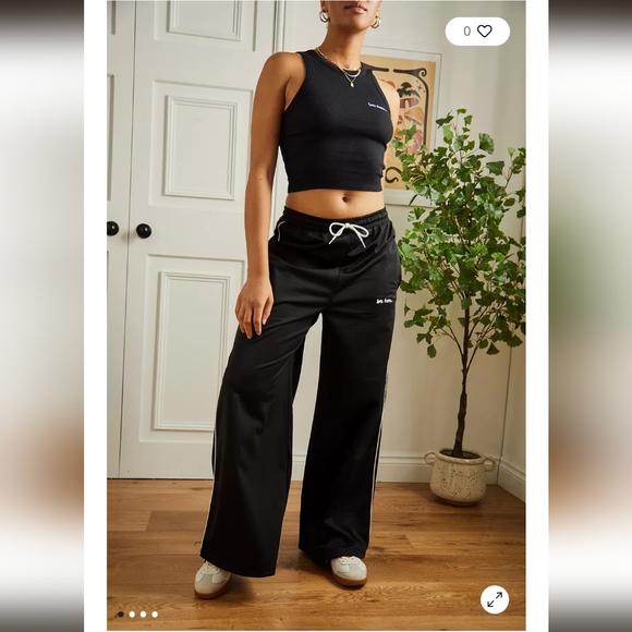 iets frans Black Tricot Wide Leg Pocket Joggers in Black Small - Picture 1 of 9
